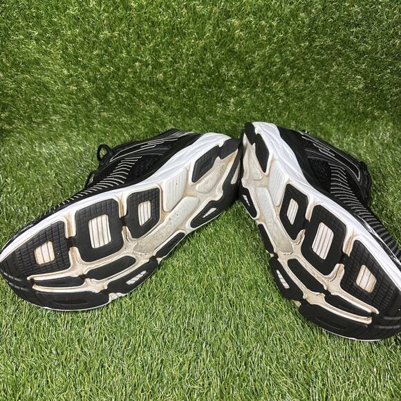 Hoka One One Bondi 7 Black Running Shoes Sneakers 10.5 Women 1110519 BWHT - Picture 8 of 14